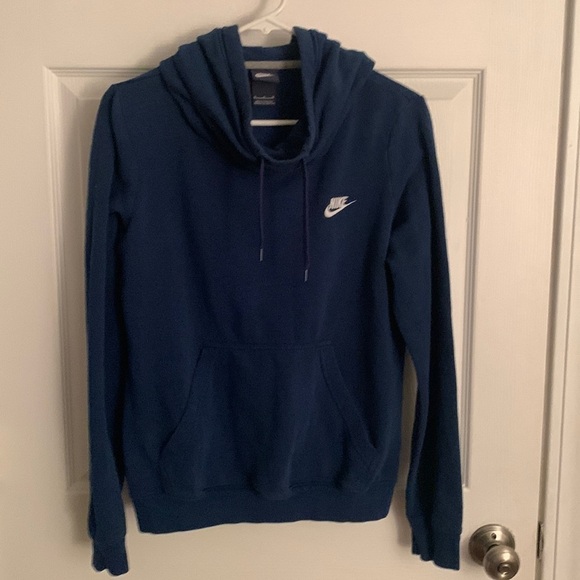 Nike Tops - Nike  Funnel Fleece Blue Hoodie/Sweatshirt Size M #570